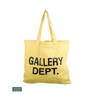 Gallery Dept Yellow Graphic Tote Bag Logo Shopper Carryall Streetwear Canvas